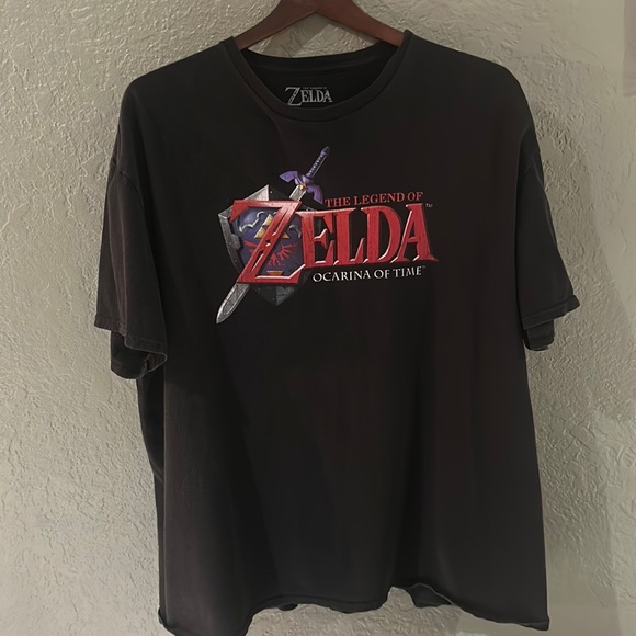 Legend Of Zelda Ocarina of Time black T-shirt - Picture 1 of 6